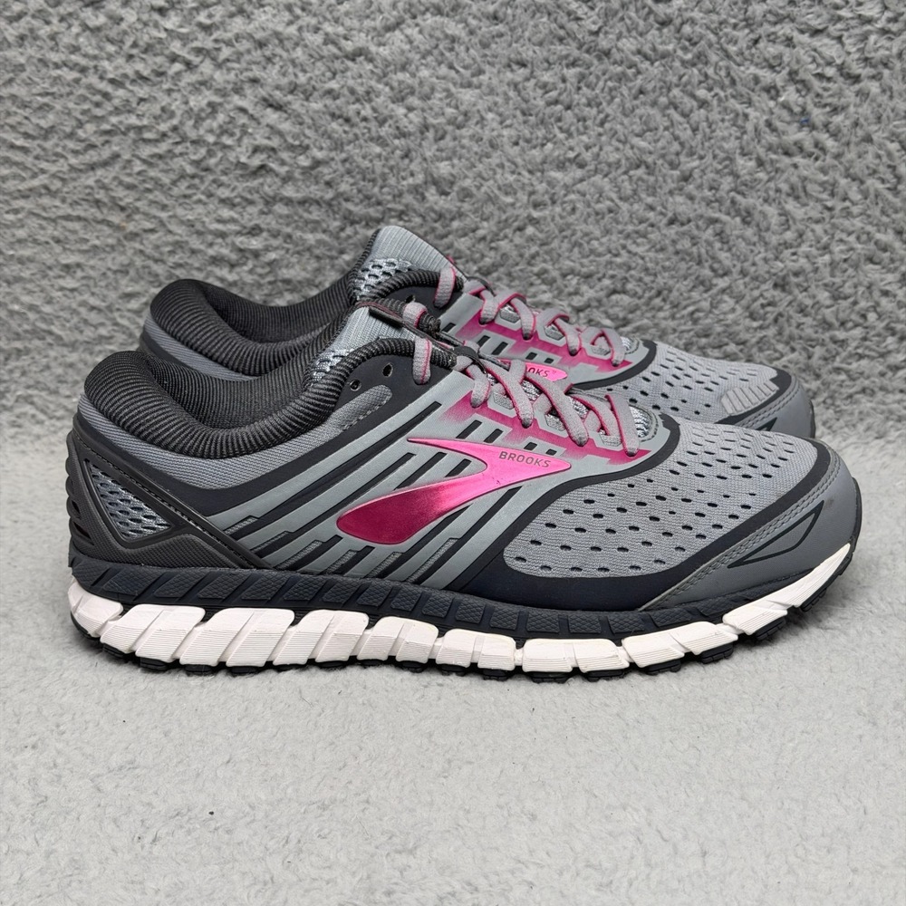Brooks Ariel 18 Womens Size 8.5 Wide Running Shoes Sneaker Gray Pink
